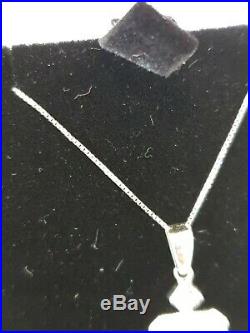14k 585 Diamond Necklace Art Deco Style