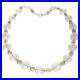 14k Antique Vintage Art Deco Rock Crystal Yellow Glass Faceted necklace 13mm