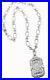 14k White Gold on 925 Sterling Silver Art Deco Style Pendant Necklace for Women