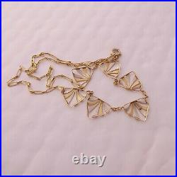 18ct 3 coloured gold necklace chain, French art deco