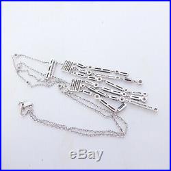 18ct gold 1ct diamond onyx necklace on diamond chain, art deco design