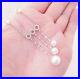18ct gold diamond cultured pearl pendant necklace art deco design