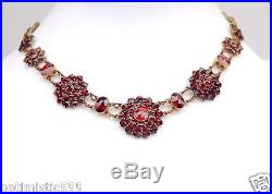1920 Antique Art Deco Bohemian Garnet Necklace 3 /41 /22