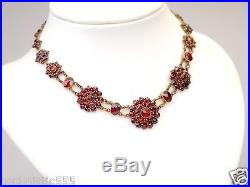 1920 Antique Art Deco Bohemian Garnet Necklace 3 /41 /22