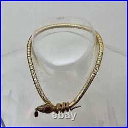 1920 Art Deco Gold Plated Egyptian Revival Snake Necklace Snake Necklace