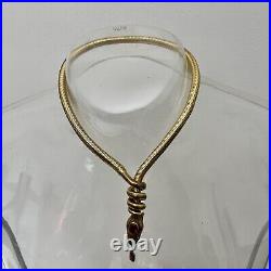 1920 Art Deco Gold Plated Egyptian Revival Snake Necklace Snake Necklace