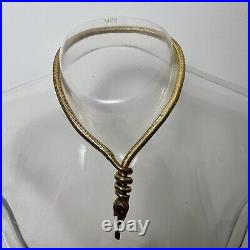 1920 Art Deco Gold Plated Egyptian Revival Snake Necklace Snake Necklace