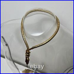 1920 Art Deco Gold Plated Egyptian Revival Snake Necklace Snake Necklace