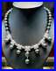 1920’s Art Deco Silver Green South Sea Pearl With Genuine Round 5. CT CZ Necklace