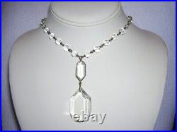 1920's POOLS OF LIGHT Rock Crystal ART DECO Bold Necklace