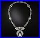 1920’s Solid Art Deco White Pearls 925 Silver & Cubic Zirconia 18.41ct Necklace