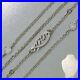 1920s Antique Art Deco 14k White Gold. 20ctw Diamond By The Yard Chain Necklace