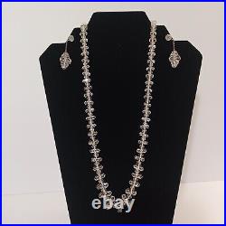 1920s Art Deco Rock Crystal Necklace & Earrings