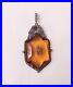 1930 Amazing CZECHOSLOVAKIAN Amber Glass Art Deco Antique Pendant 2.5L Filigree