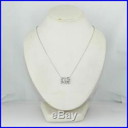 1930's Antique Art Deco 14k White Gold 1ctw Diamond 18 Necklace