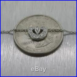 1930's Antique Art Deco Platinum 1ctw Diamond Link 19.5 Chain Necklace