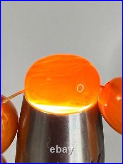 1930's Art Deco Butterscotch Amber Bakelite Catalin Necklace Barrel Beads 52gr