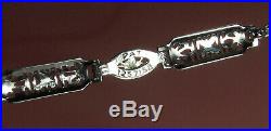 1930s ART DECO LAVALIER Necklace 15 PINK SAPPHIRE Paste Heavy RHODIUM Plate FAB