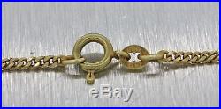1930s Antique Art Deco Solid 14k Yellow Gold Plaque Chain Link Necklace 8.8g 20