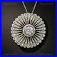 2.40 Ct Round Cut Moissanite Art Deco Pendent Necklace Real 925 Sterling Silver