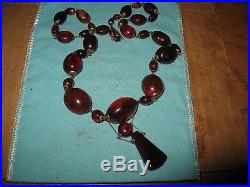 20 Art Deco Graduated Amber Necklace with gold fittings and clasp 37 gm