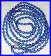 60 Art Deco Blue Pools Of Light Crystal Beads Necklace Rare Opera Length