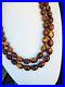 79.23g AMBER BEAD NECKLACE ANTIQUE RARE ART DECO EGG YOLK CHINESE