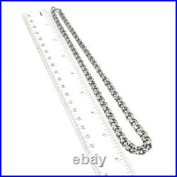 925 Sterling Silver Antique Art Deco Double Rolo Chain Necklace 16