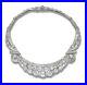925 Sterling Silver Baguette & Round Brilliant-cut Highend Art Deco Necklace