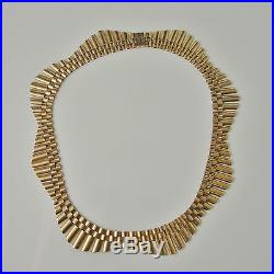 9K Gold Art Deco Necklace Collar Chain Choker Chaincraft 1920s 1930s Fine Gatsby