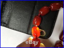 A Spectacular Art Deco Cherry Amber Bakelite Beads Necklace & Other 120 Grams