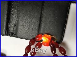 A Spectacular Art Deco Cherry Amber Bakelite Beads Necklace & Other 120 Grams
