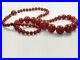 ANTIQUE 33 ART DECO CHERRY RED BAKELITE GRADUATED BEAD NECKLACE 106.4 g TESTED