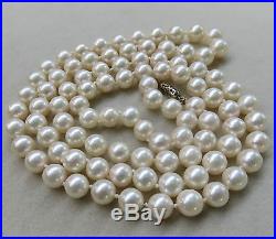 Antique Art Deco 30 Opera Length 7mm7.25mm Fine Cultured Akoya Pearl Necklace