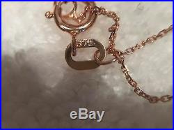 ANTIQUE VINTAGE VICTORIAN HORN FOB CHARM PENDANT-9ct ROSE GOLD-9ct GOLD CHAIN