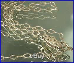 ART DECO LAVALIER Necklace STERLING Silver Filigree GARNET Gem/Glass 1930s
