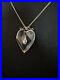 ART DECO ORIGINAL CRYSTAL FACETED HEART PENDANT LOVE and TEARS SYMBOLIC NECKLACE