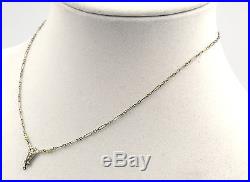 ART DECO SEED PEARL 14K WHITE GOLD CHAIN NECKLACE c1920s