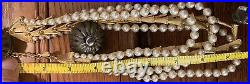 Absolutely Gorgeous Vintage Kramer, Pearl Faux Gold Ornate Necklace Look