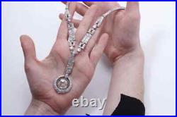 Amazing Art Deco Vintage Style 31.25CT Clear Cubic Zirconia Incredible Necklace