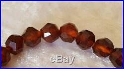 Amber vintage Art Deco antique string of beads / necklace