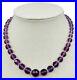 Antique 10K Art Deco Circa 1920 Amethyst Graduated Faceted Glass Bead Necklace