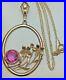 Antique 10k Gold Pink Sapphire Pendant Necklace Chain 18′ Gemstone Art Deco