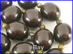 Antique 1920s Art Deco Cherry Amber Bakelite Bead Necklace 83.2 grams