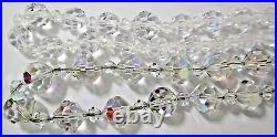 Antique 4 1940s Art Deco Clear Crystal Faceted Beaded Necklaces/strands 14-22 In