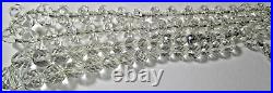 Antique 4 1940s Art Deco Clear Crystal Faceted Beaded Necklaces/strands 14-22 In