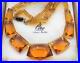 Antique Amber Glass Art Deco Necklace Amazing Vintage Jewellery 1930’s