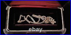 Antique Art Deco 10K ROSE GF FILIGREE BAR LINK Watch Chain NECKLACE 19.5 #633