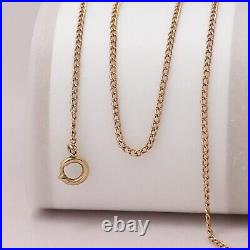 Antique Art Deco 10k Rose Gold Curb Chain 15 1 mm Necklace