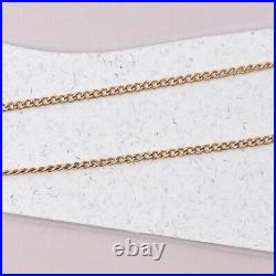 Antique Art Deco 10k Rose Gold Curb Chain 15 1 mm Necklace